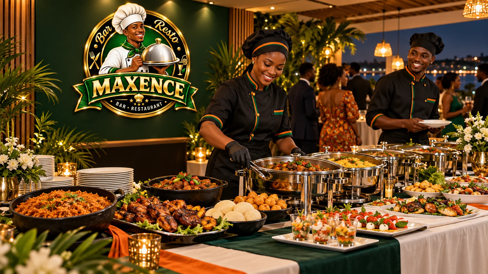 Le service traiteur Maxence lors d’une réception